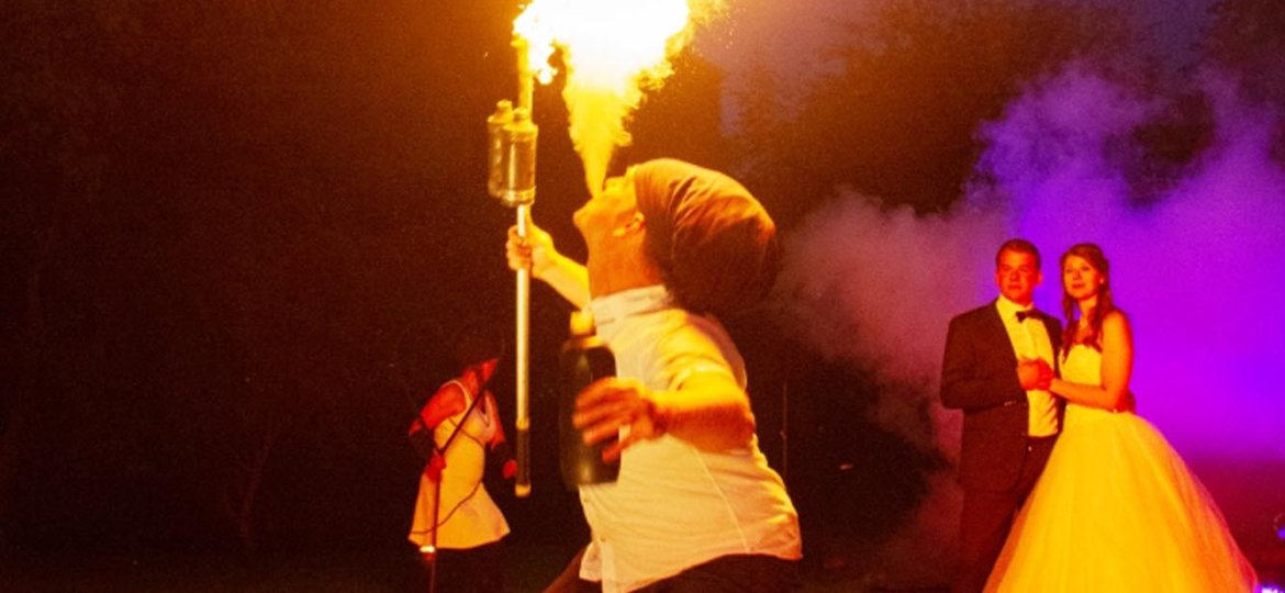 Feuerspucken bei Hochzeit in Velen
