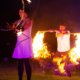 Feuershowpärchen bei Hochzeit in Velen