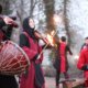 Feuershow in Grefrath beim Romantischen Weihnahctsmakrt